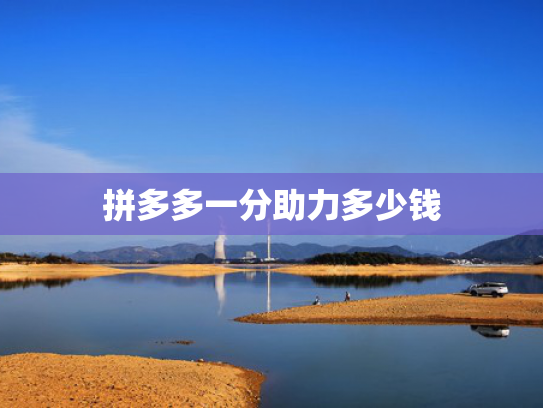 拼多多一分助力多少钱