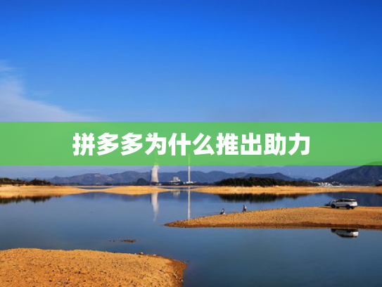 拼多多为什么推出助力
