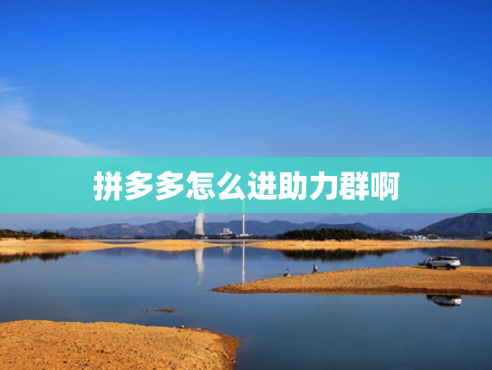 拼多多怎么进助力群啊