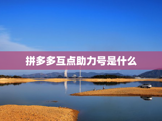 拼多多互点助力号是什么