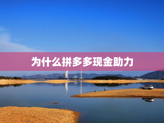 为什么拼多多现金助力