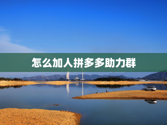 怎么加人拼多多助力群