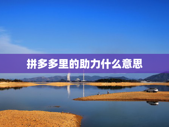 拼多多里的助力什么意思
